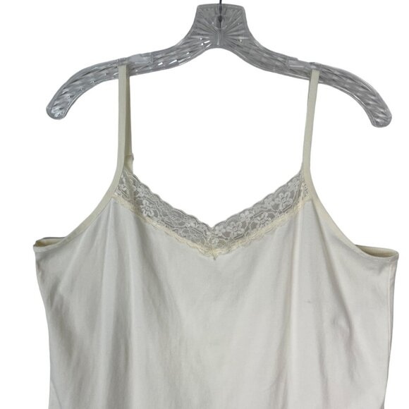 Christopher & Banks Cami Slip Top Lace Detail Cream Adjustable Straps Size Large - Picture 3 of 9